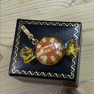 Juicy Couture Striped Candy Charm in Red and Yellow vintage